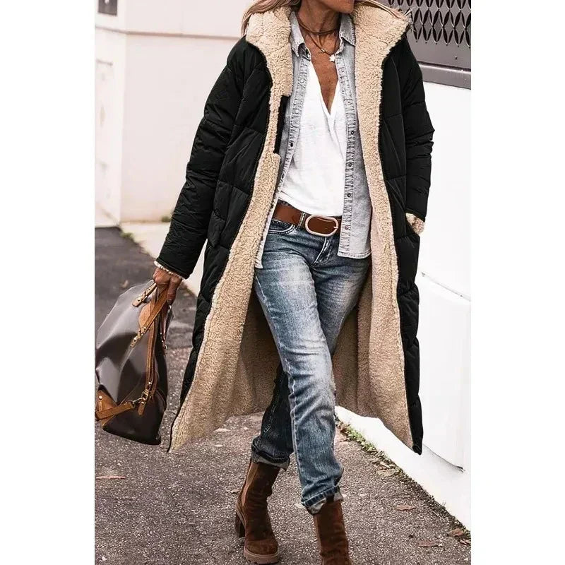 Cecile | Reversible Long Winter Coat
