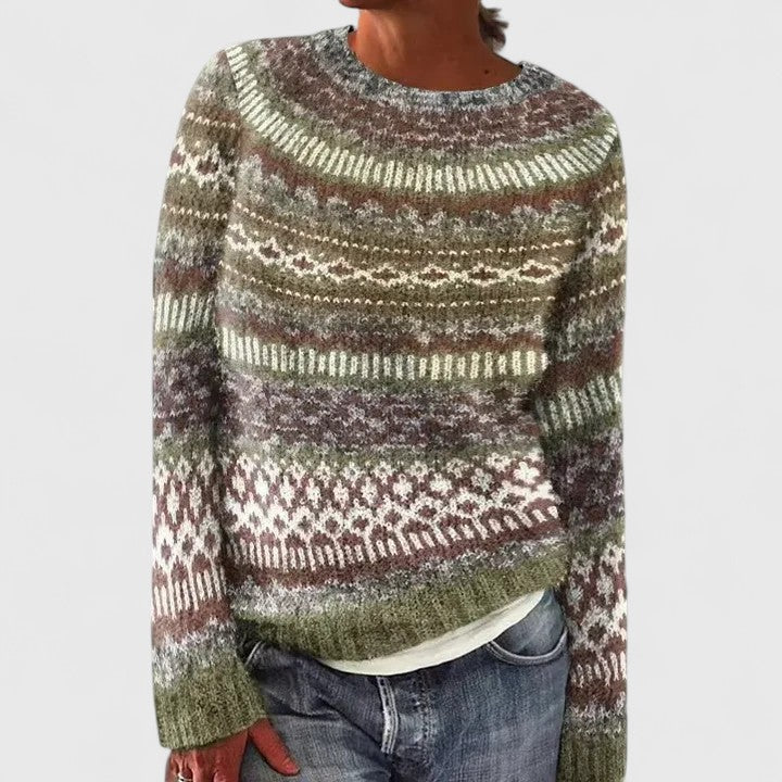 Sigrid | Patterned Nordic Sweater