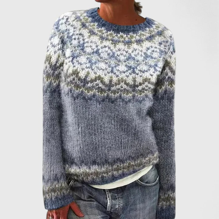Sigrid | Patterned Nordic Sweater