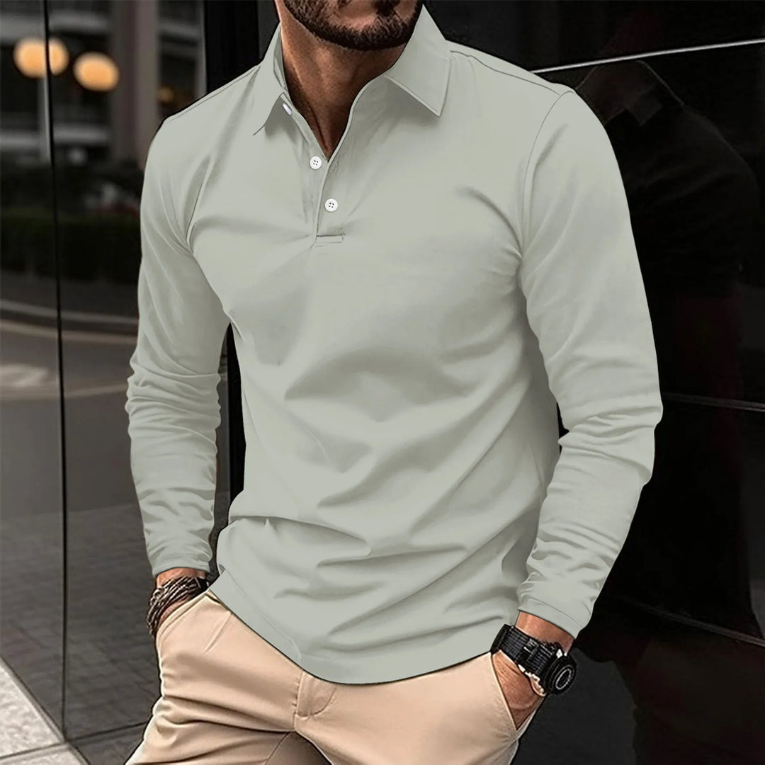 Roman | Smart Casual Long-Sleeved Polo Shirt