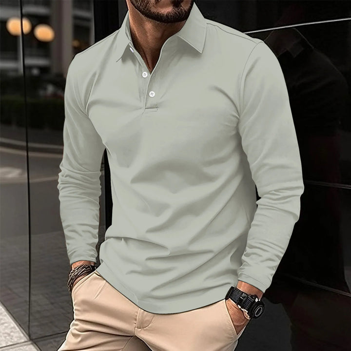 Roman | Smart Casual Long-Sleeved Polo Shirt