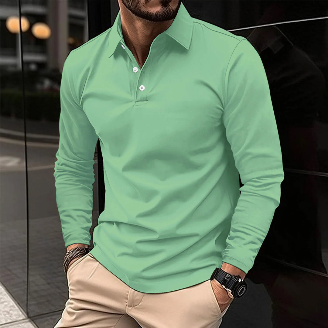 Roman | Smart Casual Long-Sleeved Polo Shirt