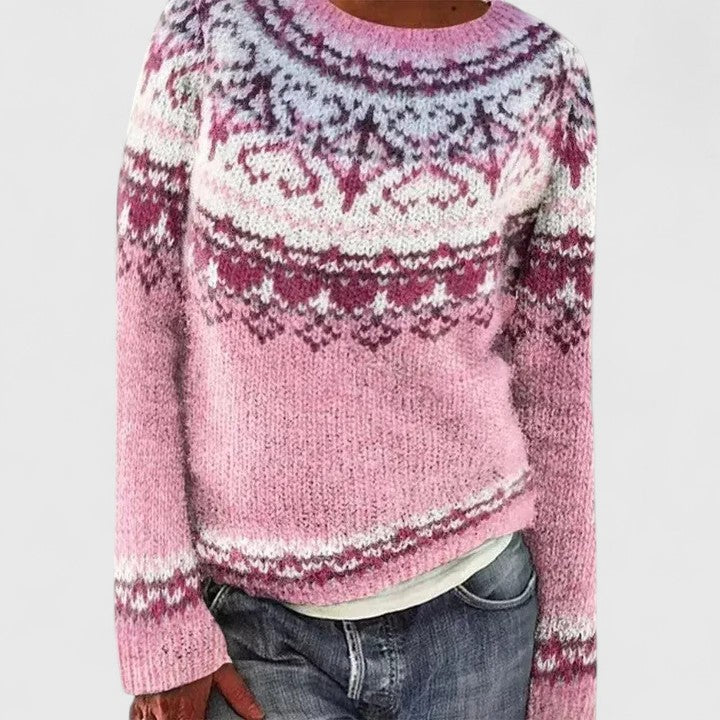 Sigrid | Patterned Nordic Sweater