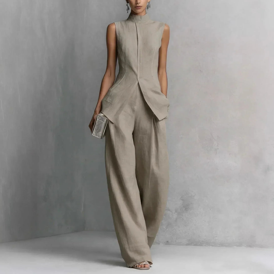 Diana | Women's Sleeveless High-Neck Two-Piece Set