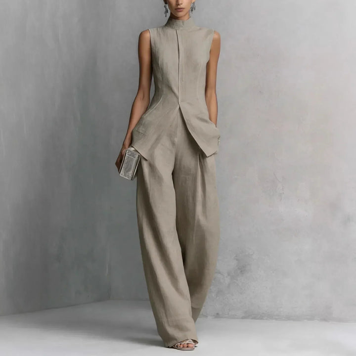 Diana | Women's Sleeveless High-Neck Two-Piece Set