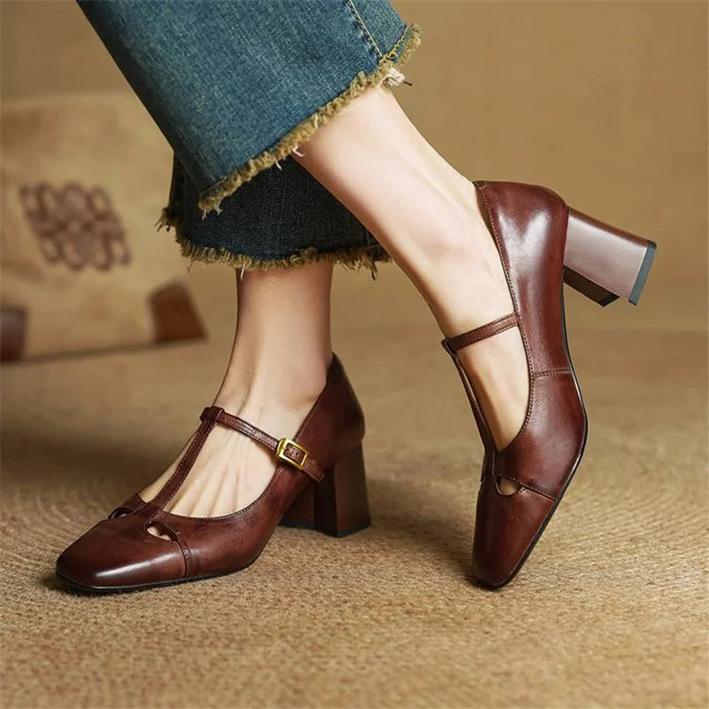 Blair | Elegant T-Strap Heels