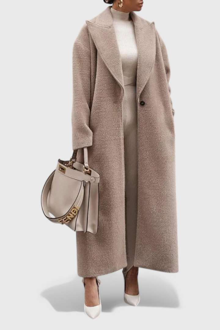 Vivianne | Fluid Draped Long Coat