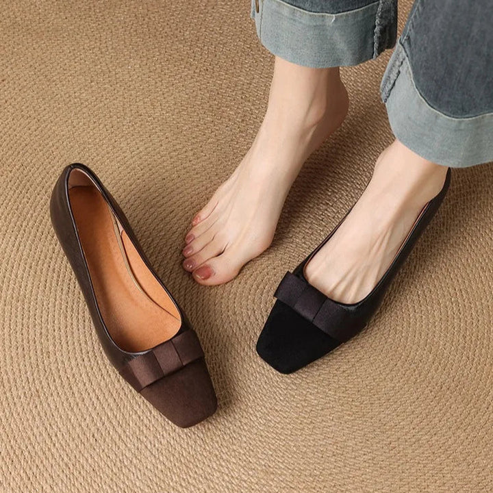 Marissa | Bow-Accent Block Heels