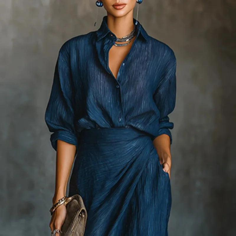 Cecile | Pleated Maxi Two-Piece Set