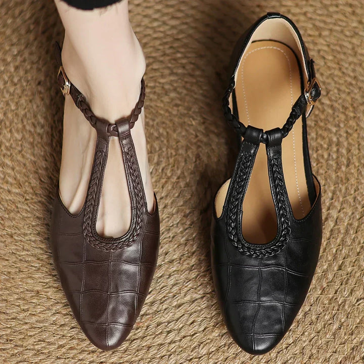 Philippa | Timeless T-Strap Flats