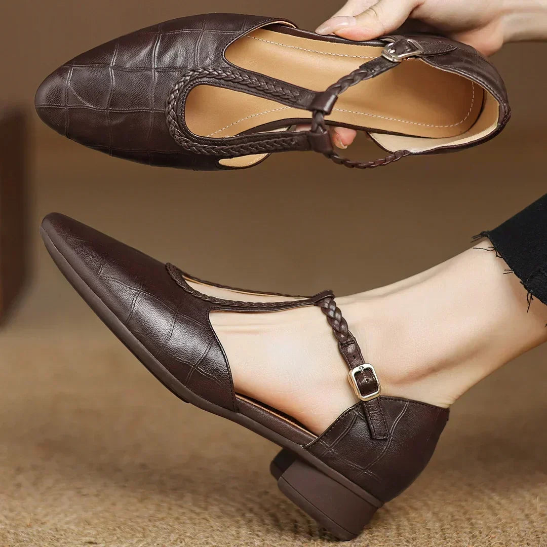 Philippa | Timeless T-Strap Flats