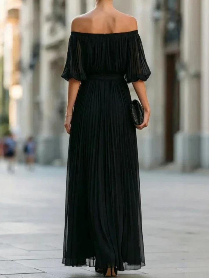Angelique | Draped Off-Shoulder Maxi Dress