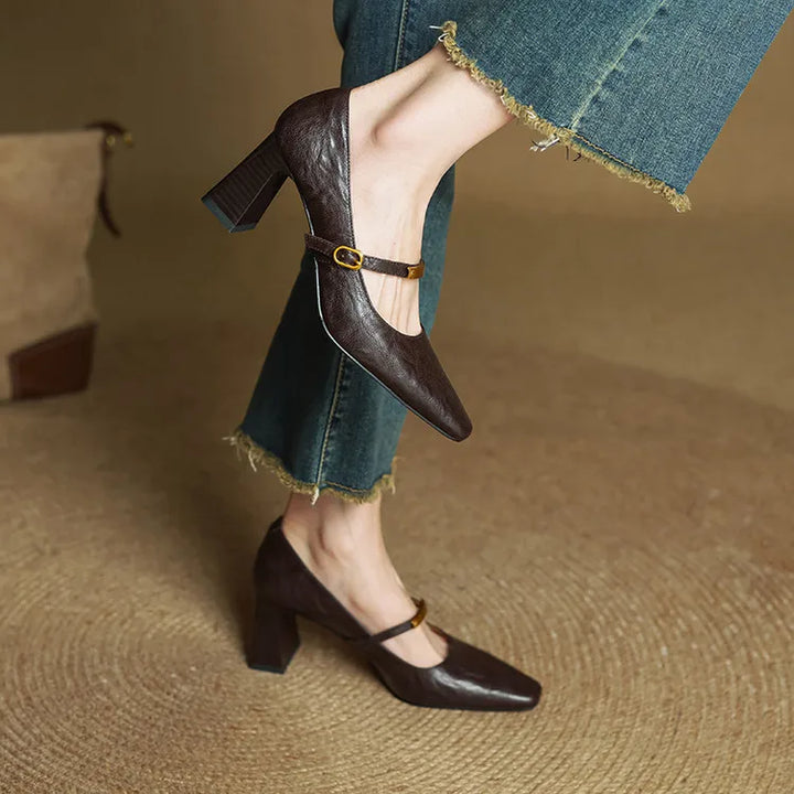 Emily | Timeless Buckle Mary Jane Heels