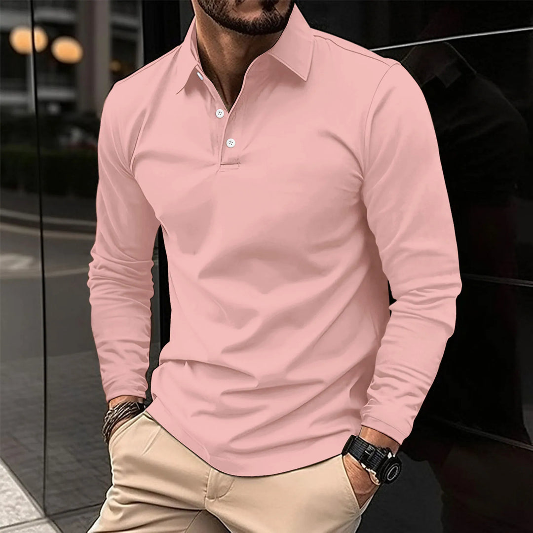 Roman | Smart Casual Long-Sleeved Polo Shirt