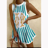 Elena | Breezy Striped Mini Dress