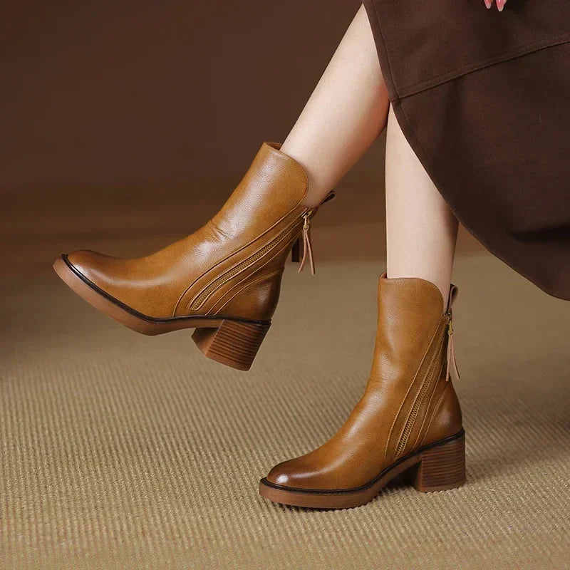 Sabina | Refined Block-Heel Ankle Boots