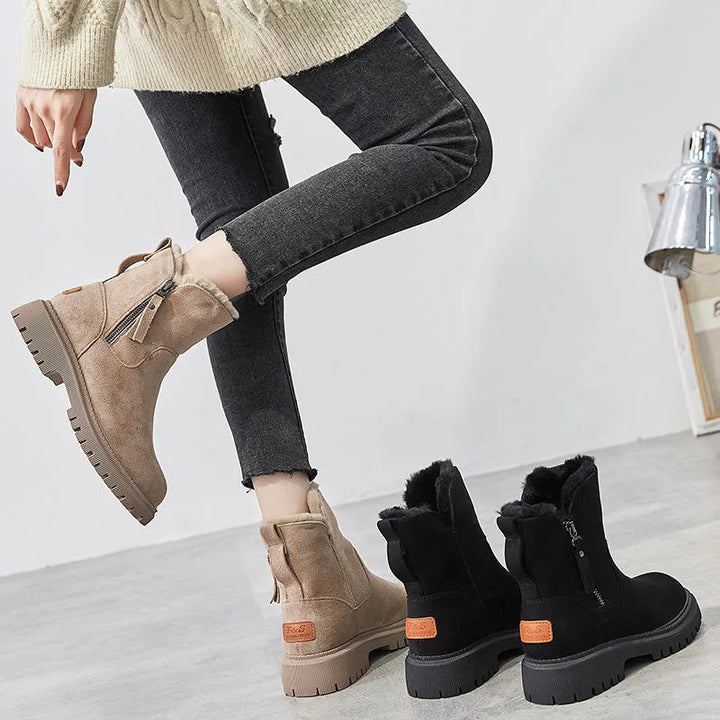 Lisette | Cozy Fur-Trimmed Winter Boots