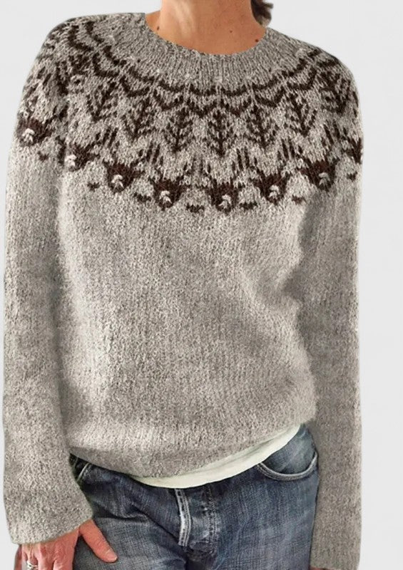 Sigrid | Patterned Nordic Sweater
