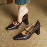 Emily | Timeless Buckle Mary Jane Heels