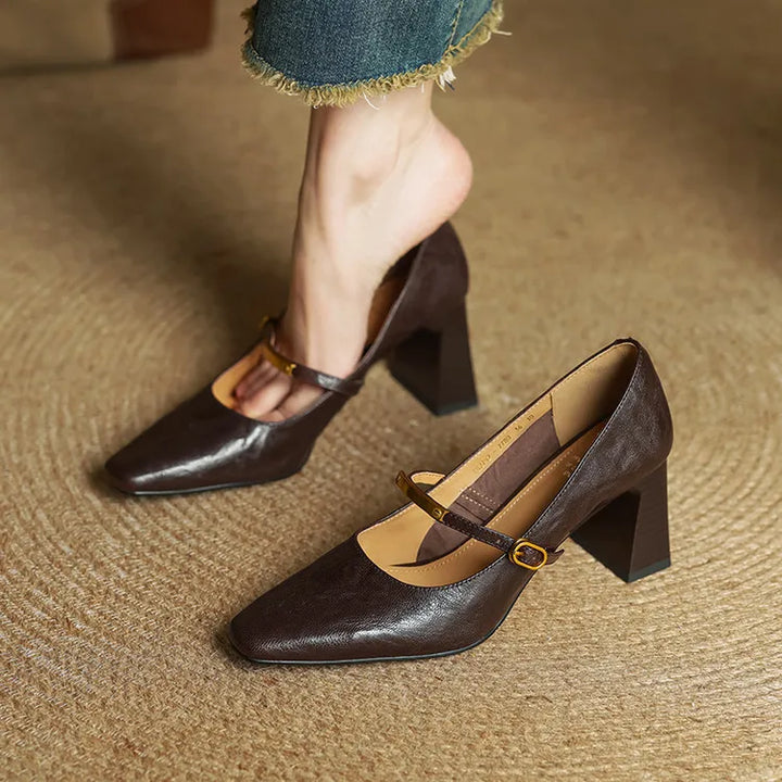 Emily | Timeless Buckle Mary Jane Heels