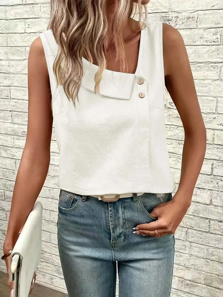 Lena | Elegant Button-Detail Tank Top