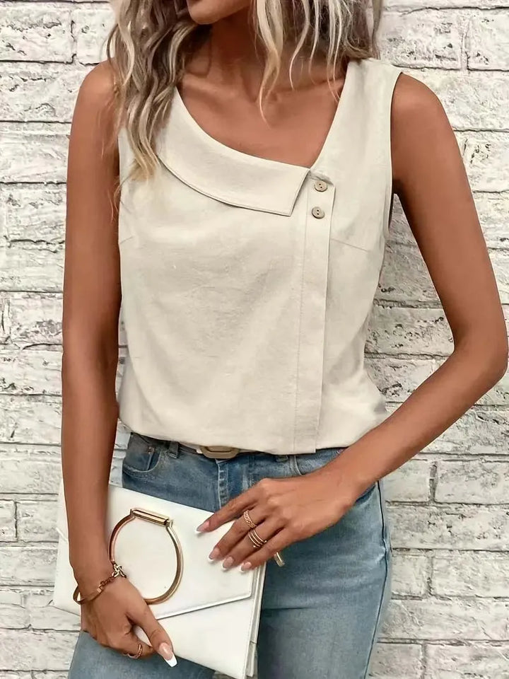 Lena | Elegant Button-Detail Tank Top