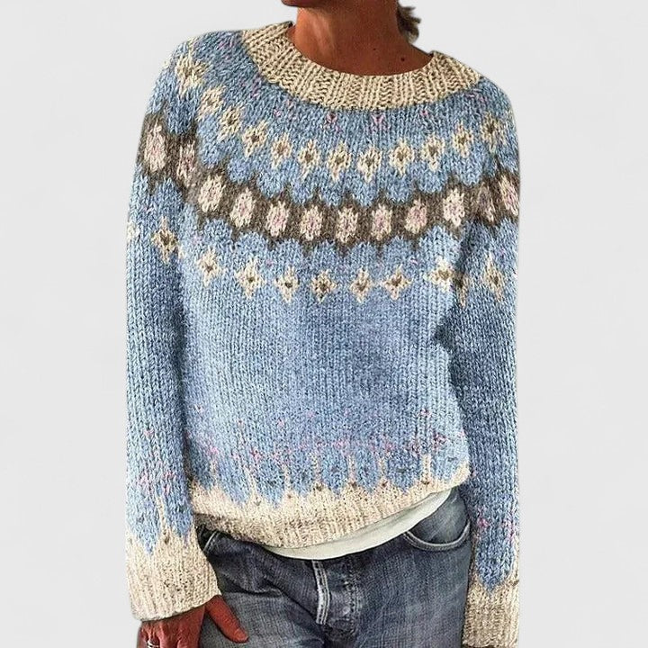Sigrid | Patterned Nordic Sweater