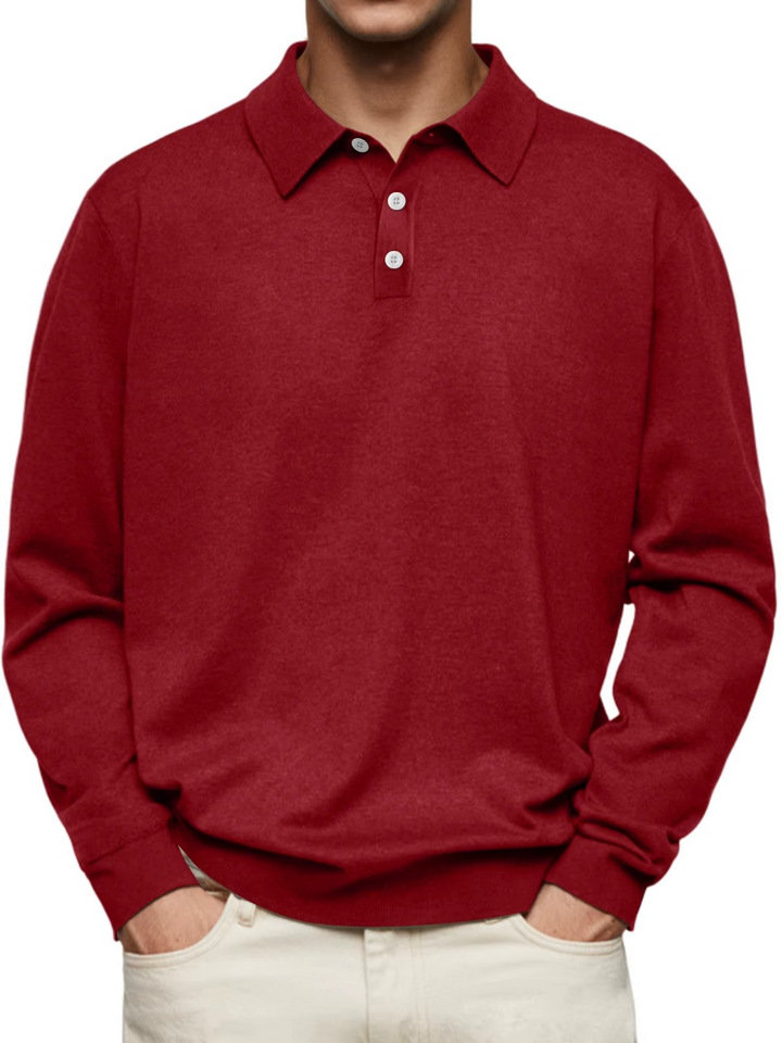 Grant | Refined Long-Sleeve Polo Shirt