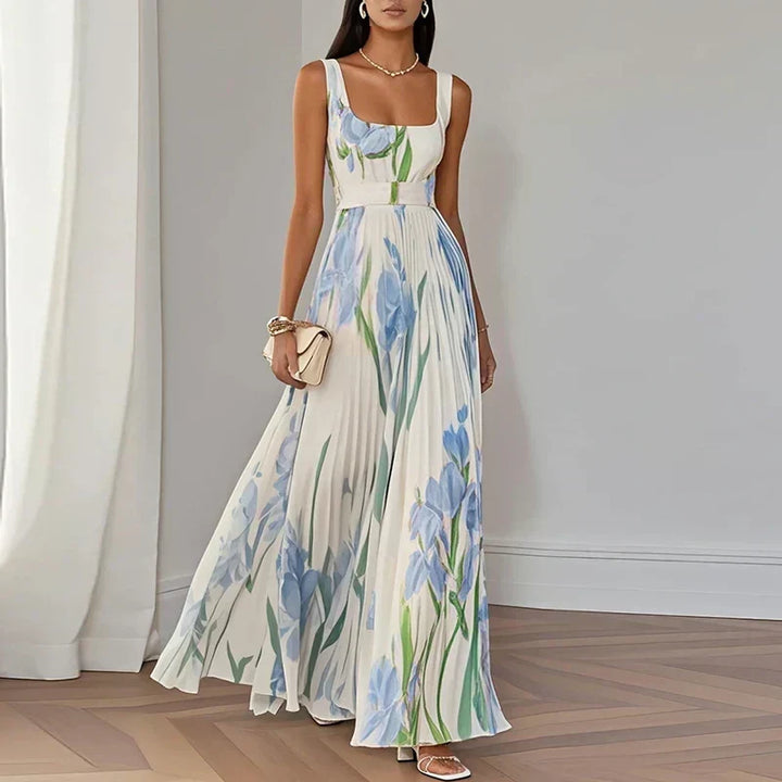 Lucienne | Blooming Pleated Maxi Dress