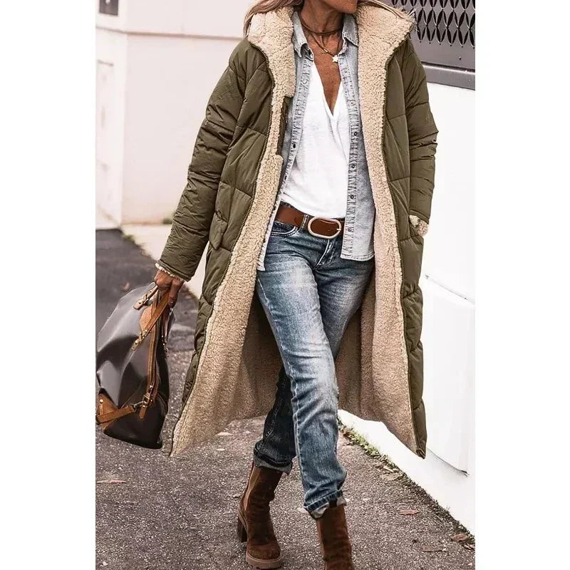 Cecile | Reversible Long Winter Coat