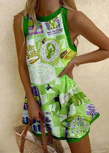 Harlow | Coastal Print Sleeveless Dress