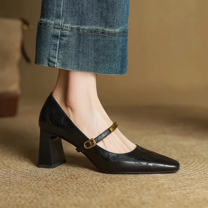 Emily | Timeless Buckle Mary Jane Heels