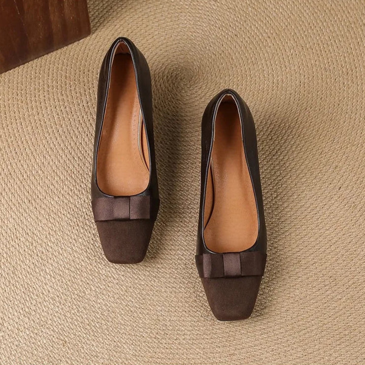 Marissa | Bow-Accent Block Heels