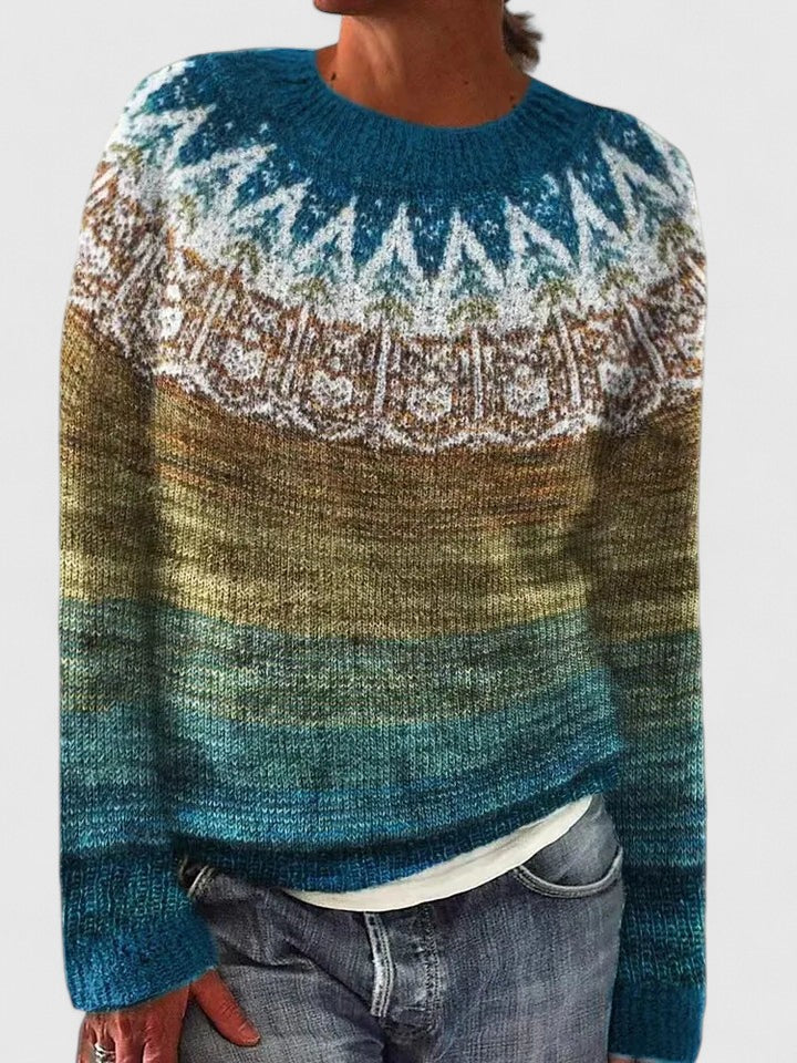 Sigrid | Patterned Nordic Sweater