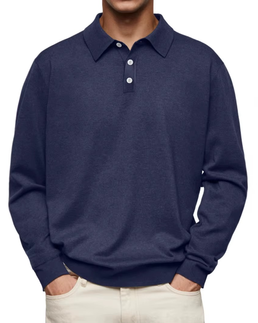 Grant | Refined Long-Sleeve Polo Shirt