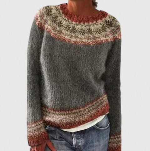 Sigrid | Patterned Nordic Sweater