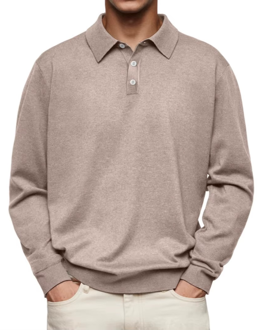 Grant | Refined Long-Sleeve Polo Shirt