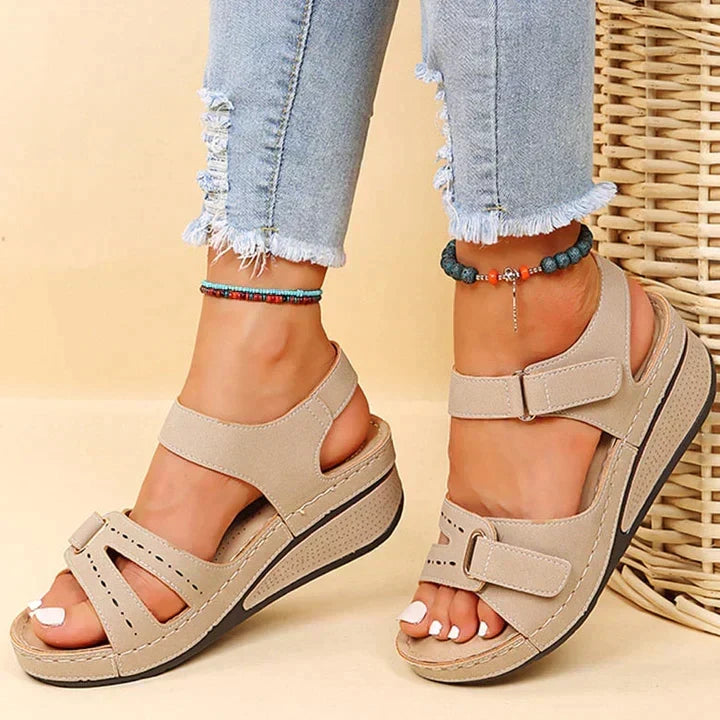 Nadia | Cushioned Wedge Sandals