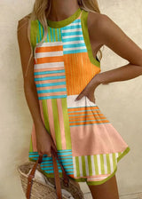 Delia | Colorblock Sleeveless Sundress