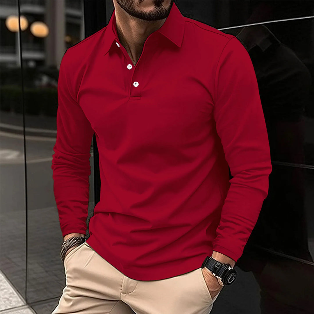 Roman | Smart Casual Long-Sleeved Polo Shirt