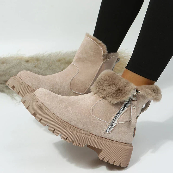 Lisette | Cozy Fur-Trimmed Winter Boots