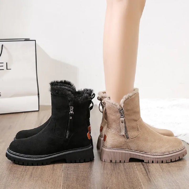 Lisette | Cozy Fur-Trimmed Winter Boots