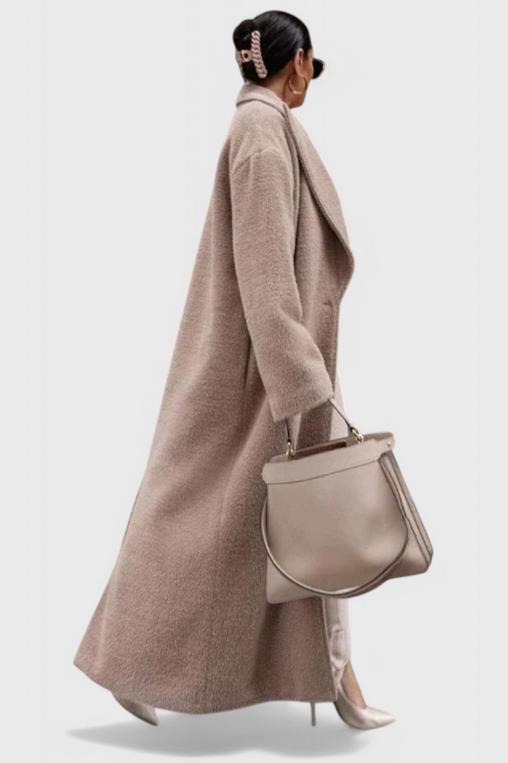 Vivianne | Fluid Draped Long Coat