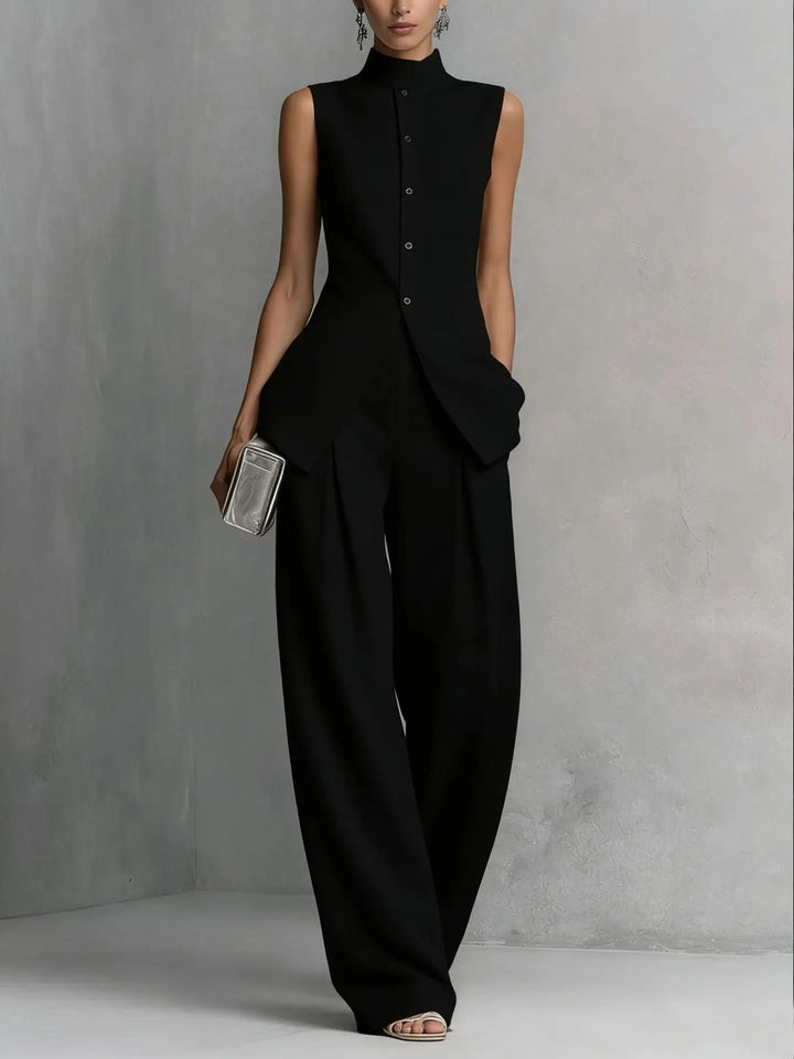 Diana | Women's Sleeveless High-Neck Two-Piece Set