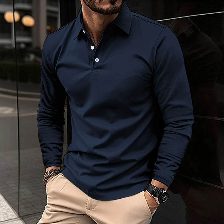 Roman | Smart Casual Long-Sleeved Polo Shirt