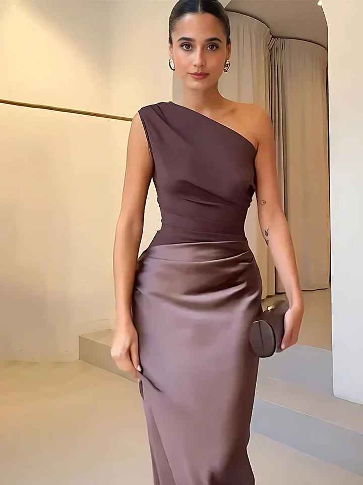 Anneliese | One-Shoulder Column Maxi Dress