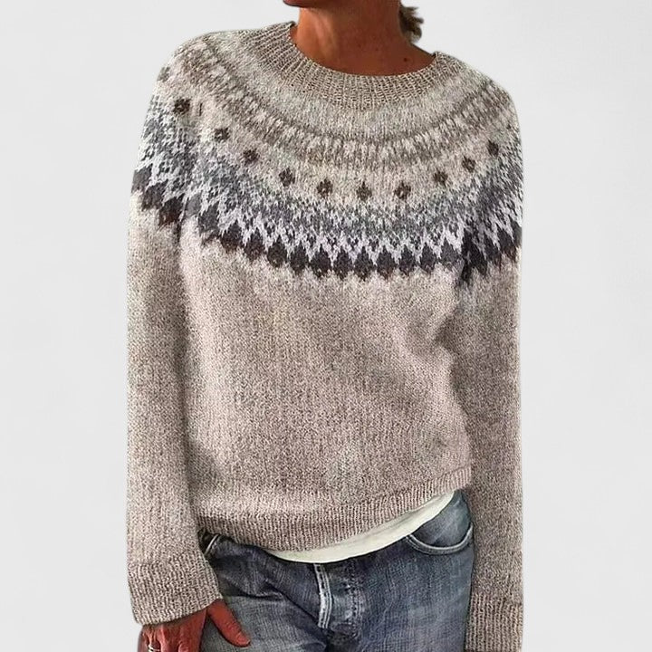 Sigrid | Patterned Nordic Sweater