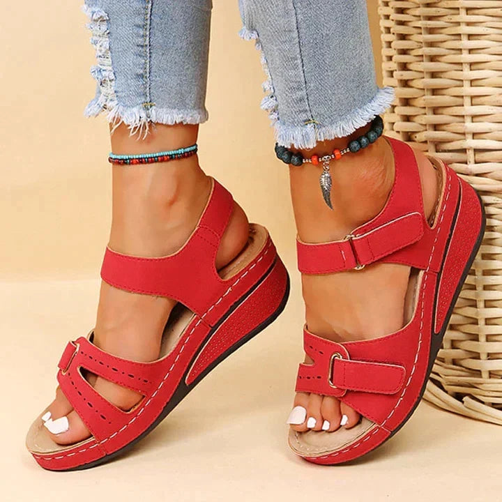 Nadia | Cushioned Wedge Sandals