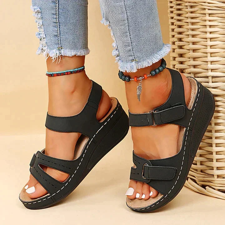Nadia | Cushioned Wedge Sandals