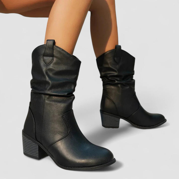 Louisa | Slouch Block-Heel Boots